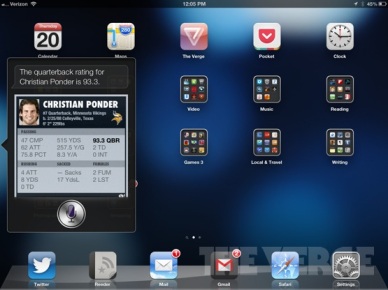 Siri on iPad with iOS 6